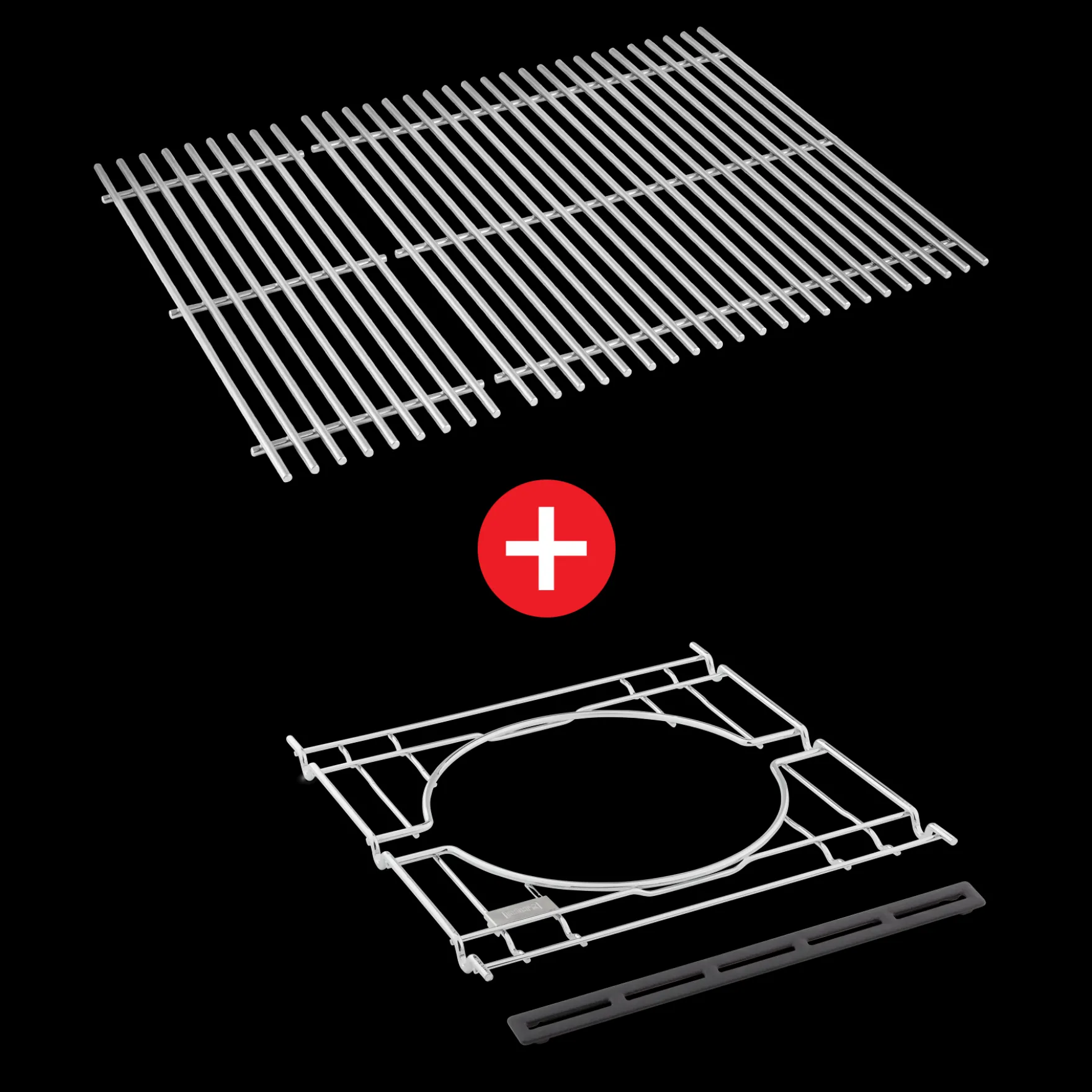 WEBER CRAFTED Stainless Steel Cooking Grates & Frame Kit – SPIRIT 300 series, SEARWOOD 600, & SMOKEFIRE EX4